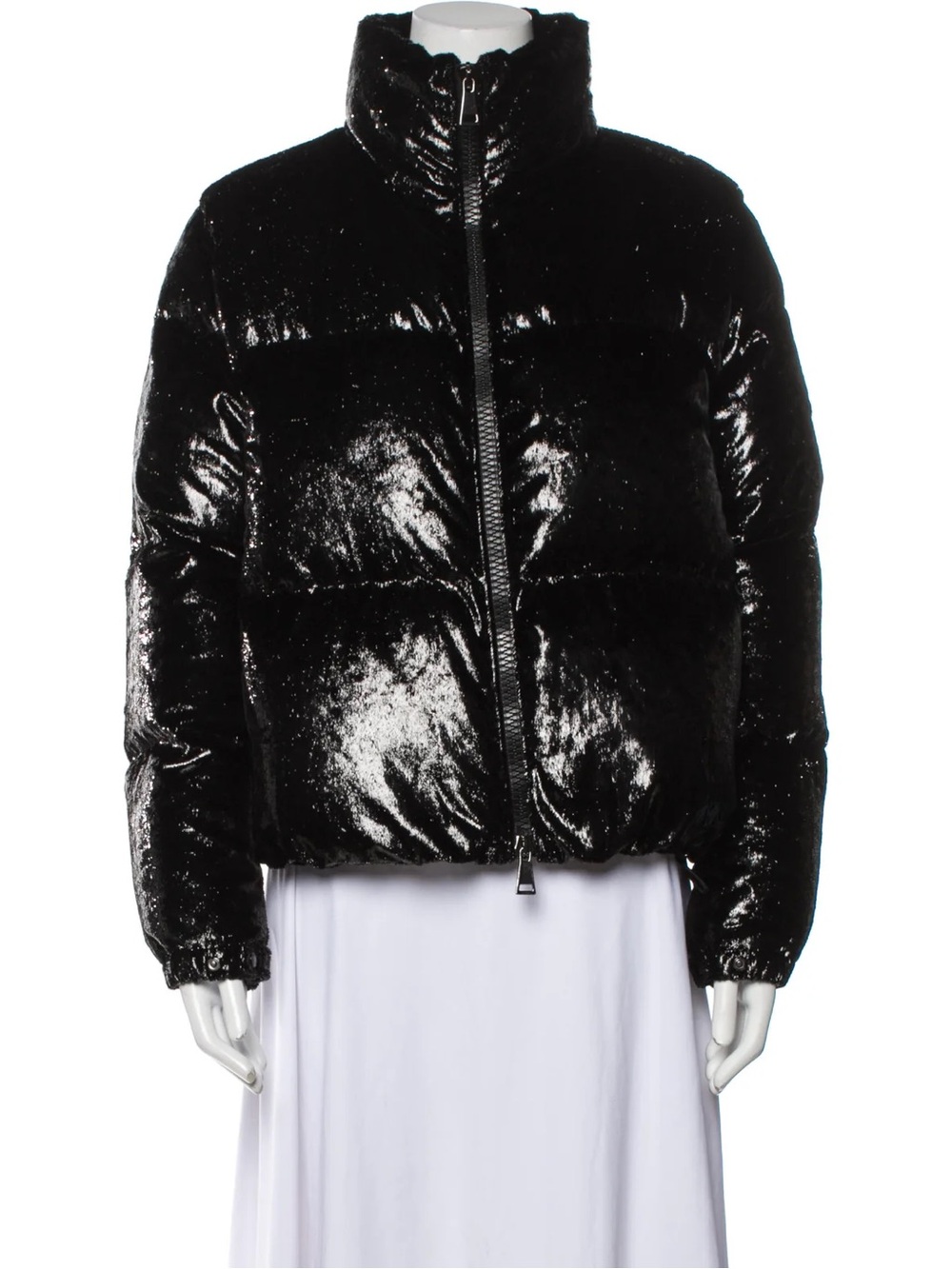 Moncler Black Shiny Quilted Puffer Jacket